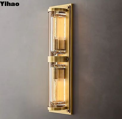 خرید لامپ های دیواری تزئینی شیشه ای K9 دو لامپ دیواری کریستالی 40 وات طلا ساخت آنلاین
