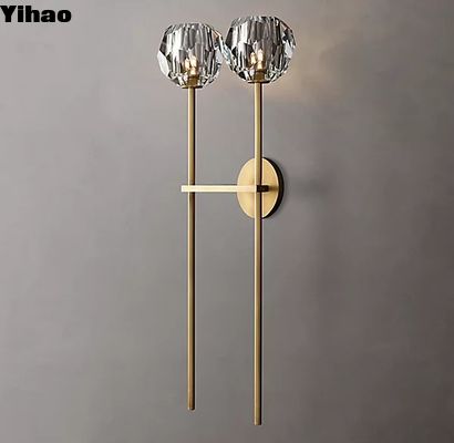 خرید چراغ های رختخواب شصت گوشه ای شفاف K9 شیشه ای دیوار نصب شده ساخت آنلاین