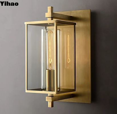 خرید K9 شیشه ای 1 لامپ تزئینی دیوار چراغ های ضد آب و هوا زینک پایان ساخت آنلاین