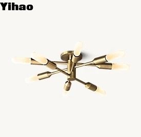 خرید 60w کریستال فلش ماونت لوکس چراغ های سقف نیکل پولیش ساخت آنلاین