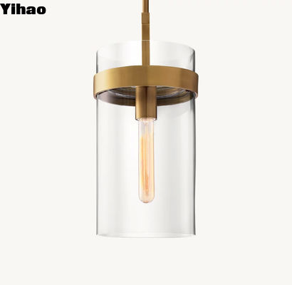 خرید منبع برق سخت ساده برنج شیشه ای واحد لوستر Ravelle Pendant 10 