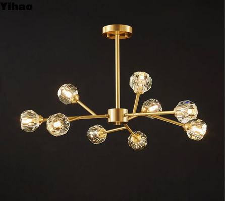 خرید سایز قابل تنظیم کریستال لوستر زیبا Yihaowo YH-1014-11 برای فضاهای لوکس ساخت آنلاین