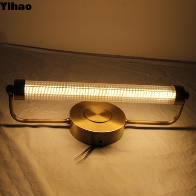خرید Modern Brass LED Wall Lamp with Crystal Shade for Living Room ساخت آنلاین