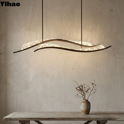 خرید چراغ قوه برنز با سایه کریستال و نور روشنایی LED سفید گرم 3500K برای اتاق غذاخوری ساخت آنلاین