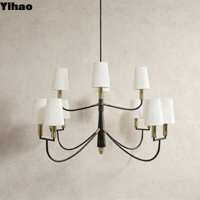 خرید چراغ آویز بدن برنج با لامپ LED سفید گرم 3500K و گارانتی 5 ساله برای روشنایی اتاق غذاخوری ساخت آنلاین