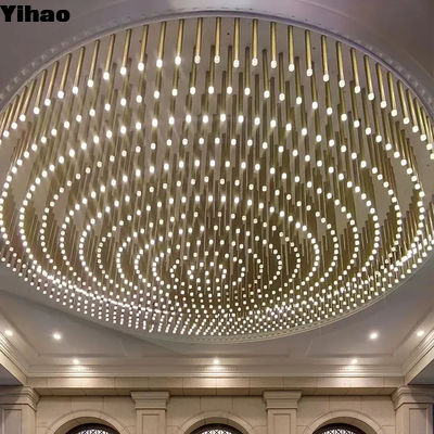چراغ های لوکس کریستالی مدرن برای لابی هتل 110-240V