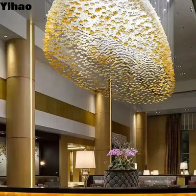 گنبد شکل K9 کریستال لوستر نورپردازی قطره ای سقف نصب شده