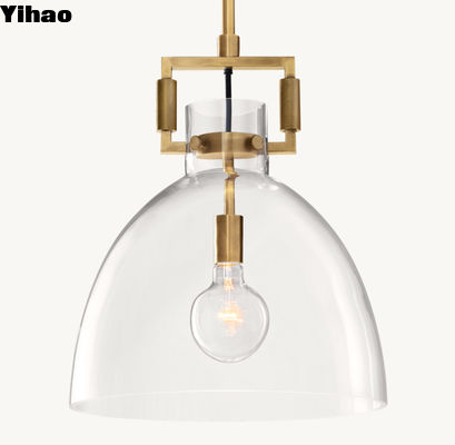 شکل سیلندر ماشینیست شیشه Cloche Pendant 18'14'
