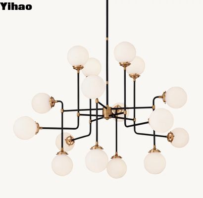 نیکل Finish Classic Brass Chandelier با سازگاری لامپ E27 و طراحی زیبا