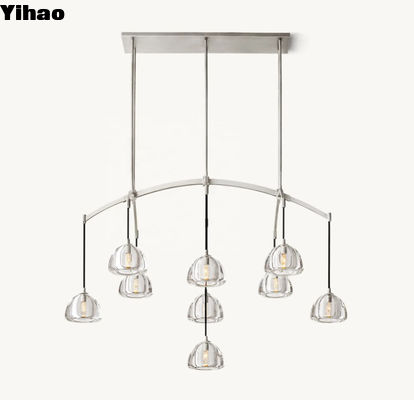 شیک سبک طلایی مدرن کریستال لوستر با ابعاد D 122cm