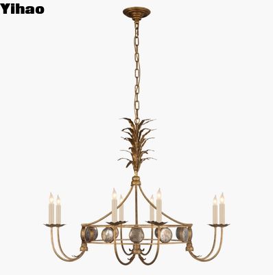 Vsual Comfort Gramercy Medium Ring Chandelier CHC 5377 با استفاده از یک چراغ قوه