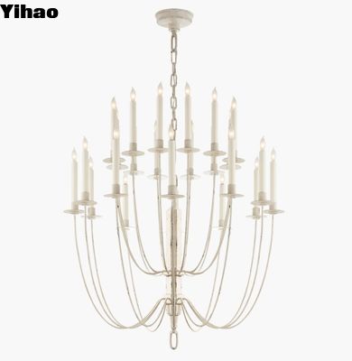 TOB 5205 ایرکا دو طبقه لوستر بلژیکی سفید / قدیمی لوستر کریستالی مس