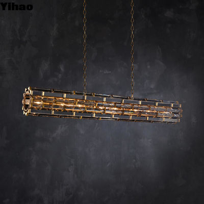 عصا شب برنزی معلق مستطیل قابل تنظیم و قابل تنظیم برای فضاهای تجاری