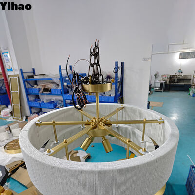 چراغ قوه نقره ای با رنگ پارچه ای برای اتاق نشیمن و هتل